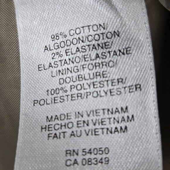 Jones New York Signature Size 4 Cream Black Animal Striped Blazer 1 Button Close - Picture 11 of 14